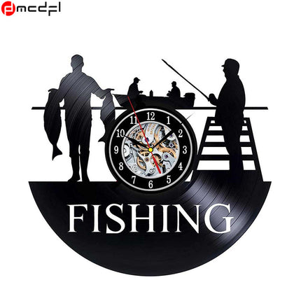Reloj de vinilo para amantes pesca