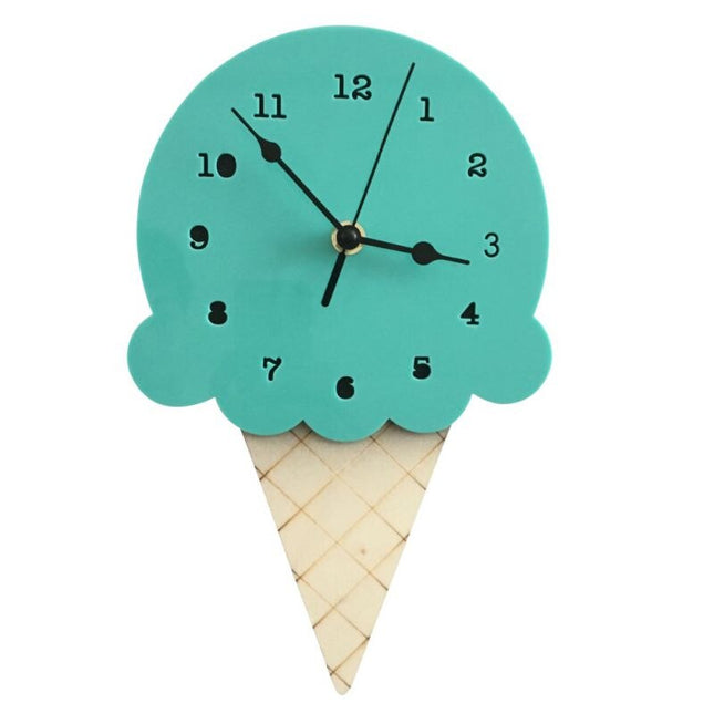 Reloj de pared infantil forma helado