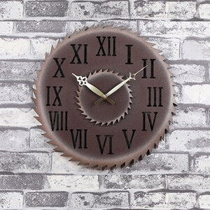 Reloj de pared industrial clásico engranajes