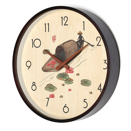 Reloj de pared madera diseño bambú