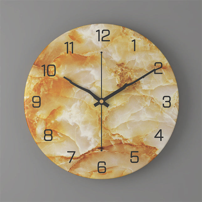 Reloj de pared efecto mármol bicolor