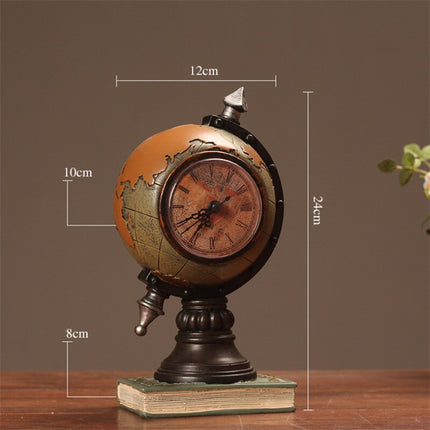 Reloj de mesa vintage globo terráqueo