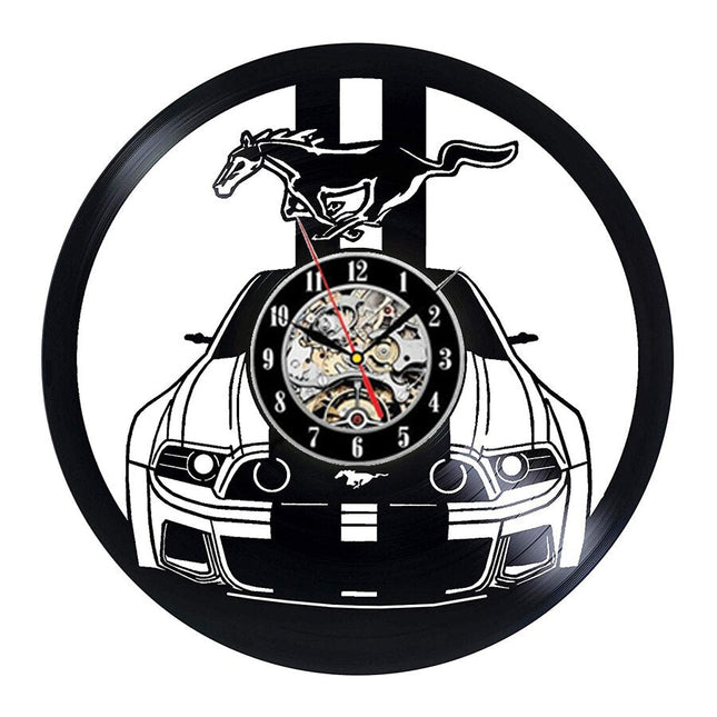 Reloj de vinilo coche Ford Mustang