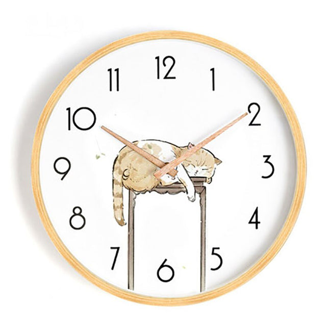 Reloj de pared nórdico de madera