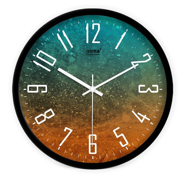 Reloj de pared nórdico madera colorida