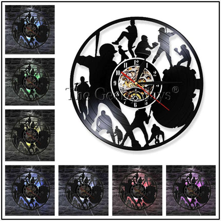 Reloj de pared de vinilo béisbol
