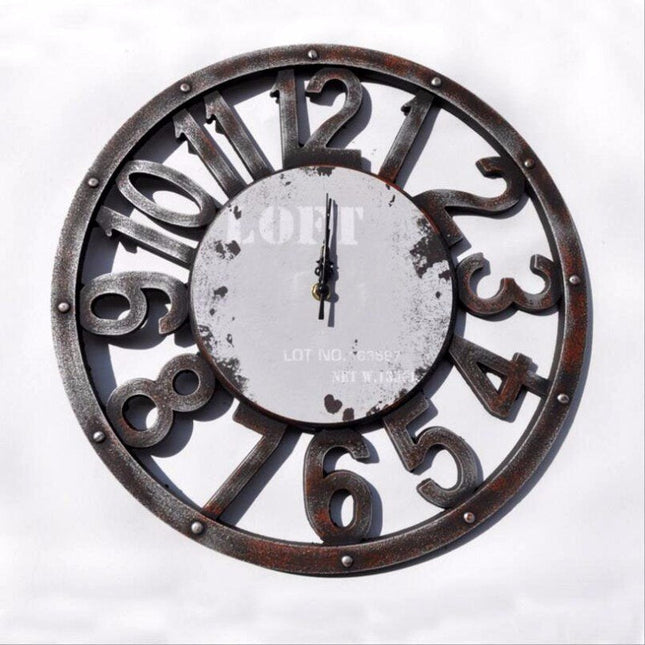 Reloj de pared grande estilo loft