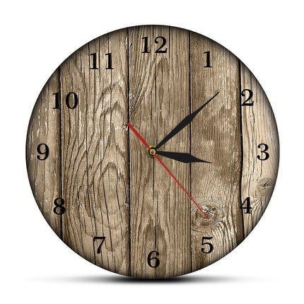 Reloj de pared efecto madera pintada