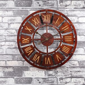 Reloj de pared industrial clásico engranajes