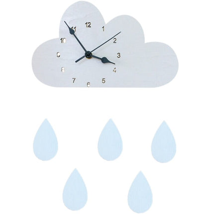 Reloj de pared infantil con nubes