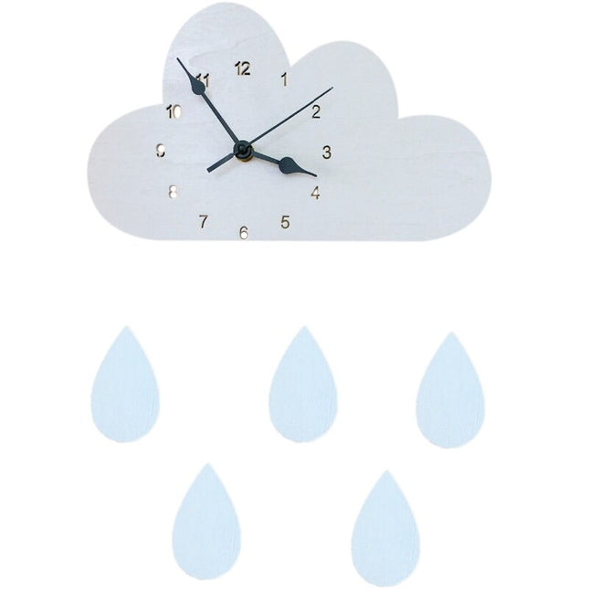 Reloj de pared infantil con nubes