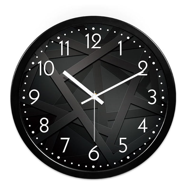 Reloj de pared moderno abstracto negro