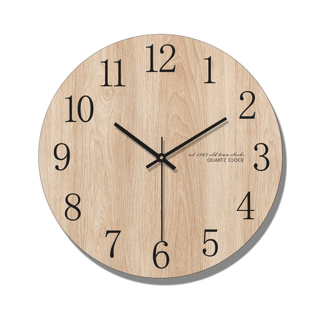 Reloj de pared madera diseño sencillo