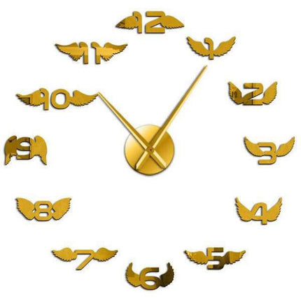 Reloj de pared adhesivo números alados