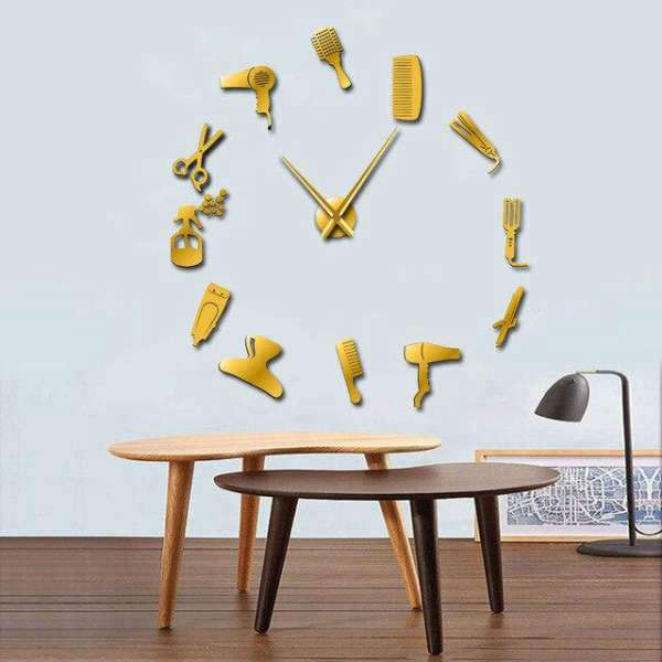Reloj de pared DIY para peluquería
