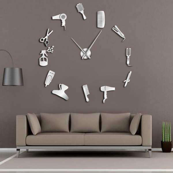 Reloj de pared DIY para peluquería