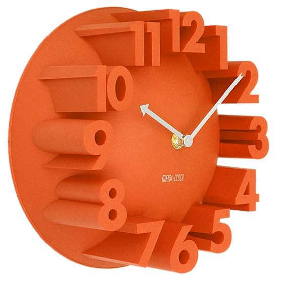 Reloj de pared moderno con números 3D