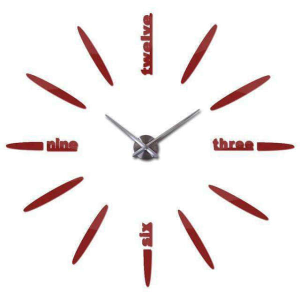 Reloj de pared adhesivo grande DIY