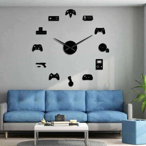 Reloj de pared adhesivo gaming retro