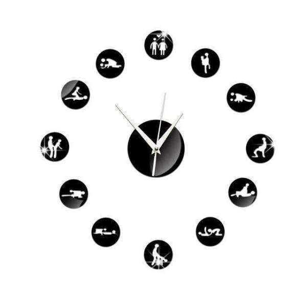 Reloj de pared adhesivo diseño Kamasutra