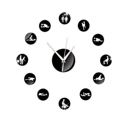 Reloj de pared adhesivo diseño Kamasutra