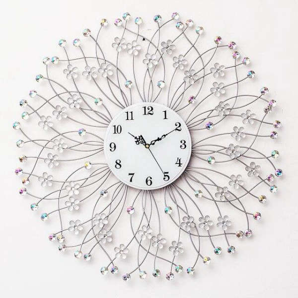 Reloj de pared para salón con cristales