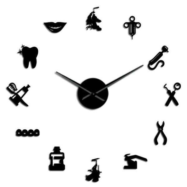 Reloj de pared 3D clínica dental
