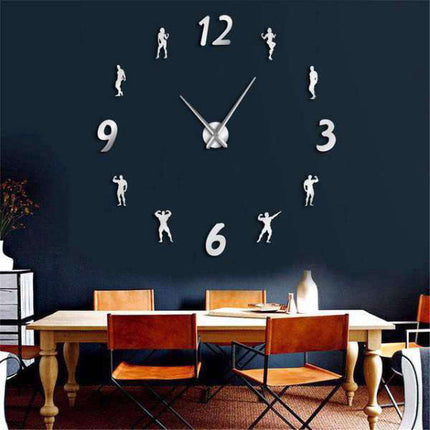 Reloj de pared adhesivo tema culturismo