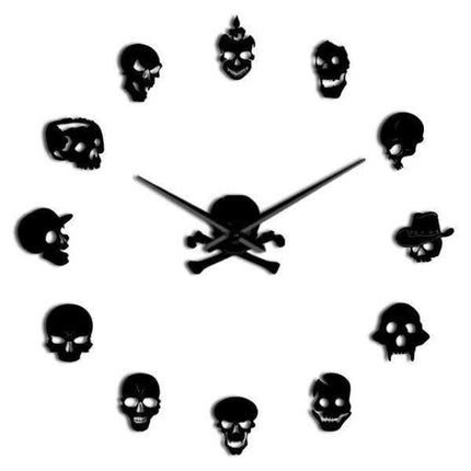 Reloj de pared 3D con calaveras