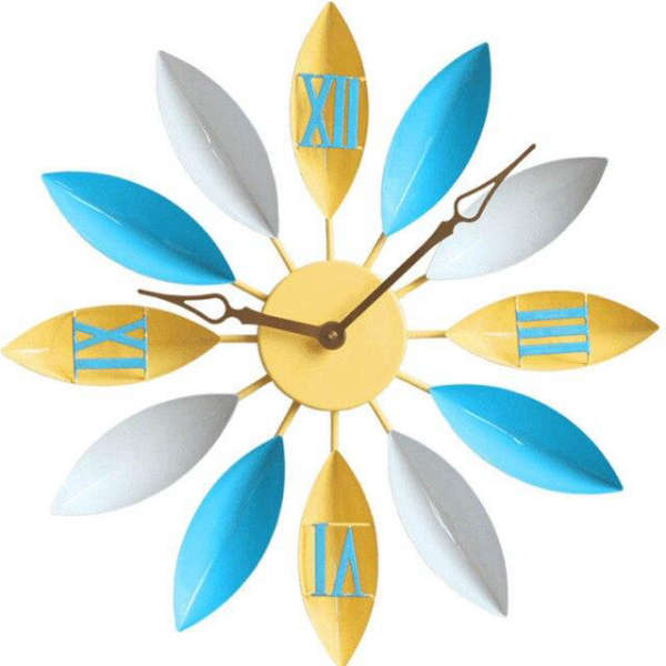 Reloj de pared grande diseño floral