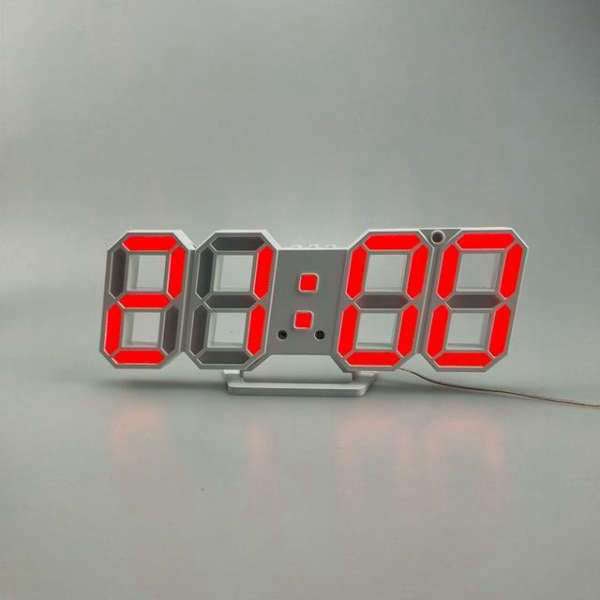 Reloj de pared digital 3D con cable