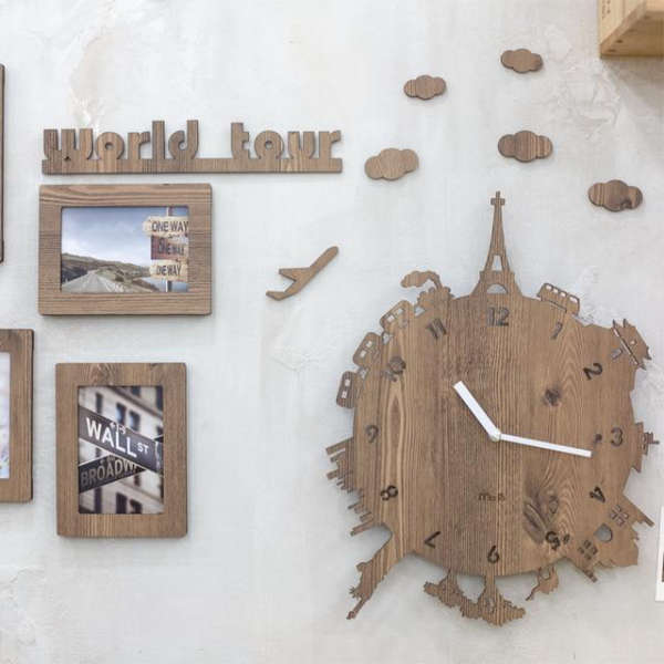Reloj de pared diseño ciudades del mundo