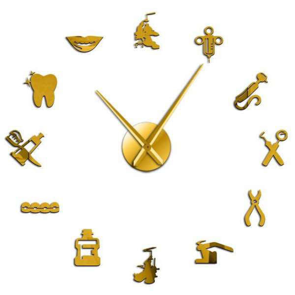 Reloj de pared 3D clínica dental