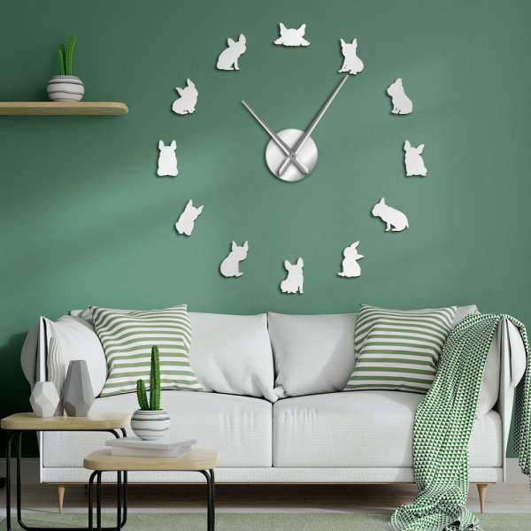 Reloj de pared 3D raza Bulldog Francés