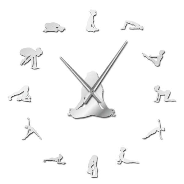 Reloj de pared adhesivo posturas yoga