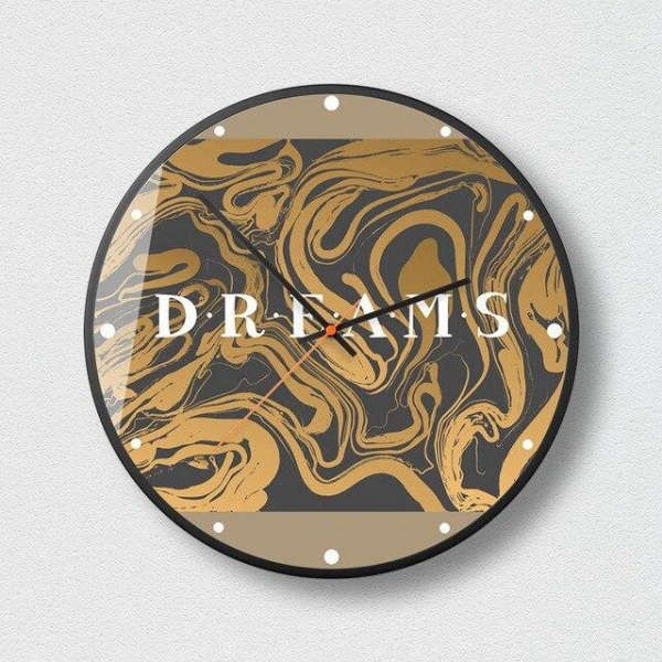 Reloj de pared diseño mármol líquido