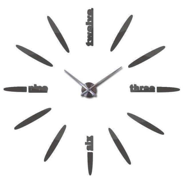 Reloj de pared adhesivo grande DIY