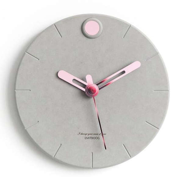 Reloj de pared moderno efecto cemento