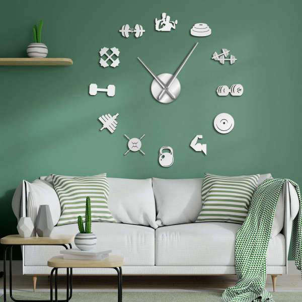 Reloj de pared 3D para gimnasio