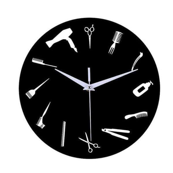 Reloj de pared gigante para peluquería