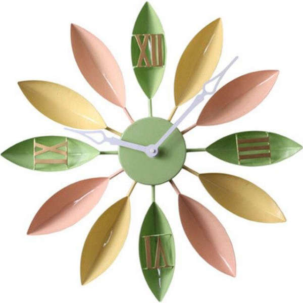 Reloj de pared grande diseño floral