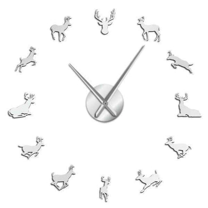 Reloj de pared adhesivo con ciervos