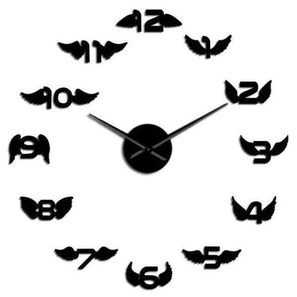 Reloj de pared adhesivo números alados
