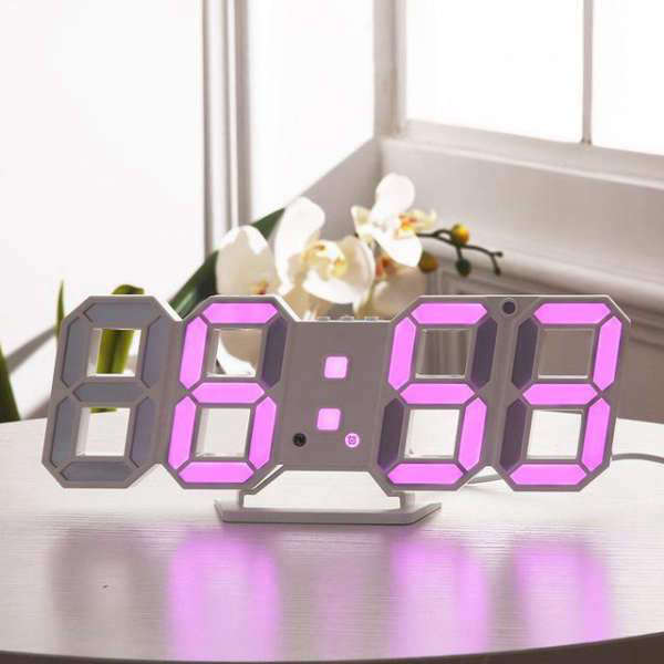 Reloj de pared digital 3D con cable