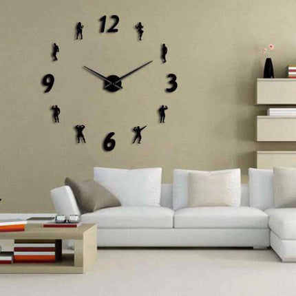 Reloj de pared adhesivo tema culturismo