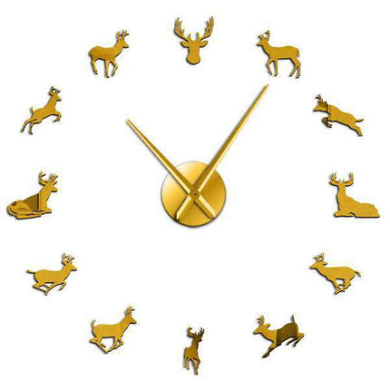 Reloj de pared adhesivo con ciervos