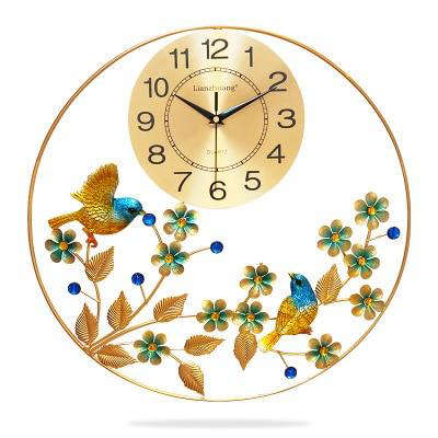 Reloj de pared decorativo con pájaros