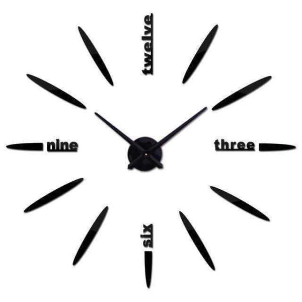 Reloj de pared adhesivo grande DIY