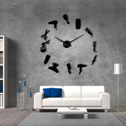 Reloj de pared DIY para peluquería