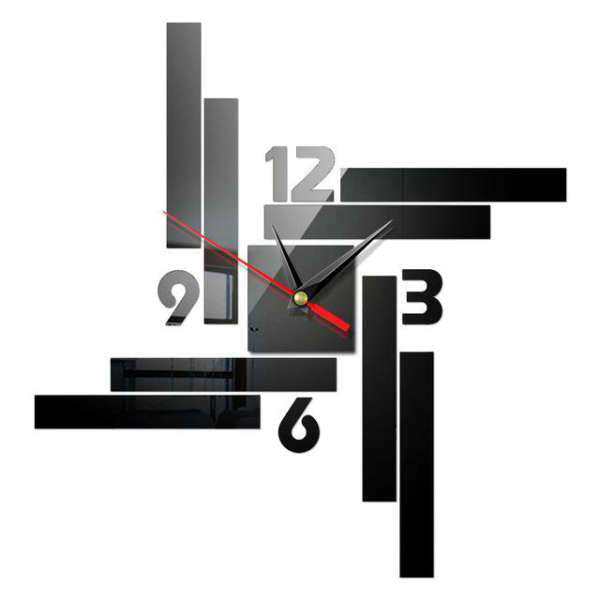 Reloj de pared adhesivo diseño rectangular